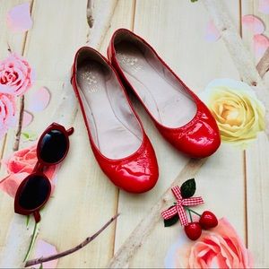 Vince Camuto Ellen Red Patent Leather Ballet Flats